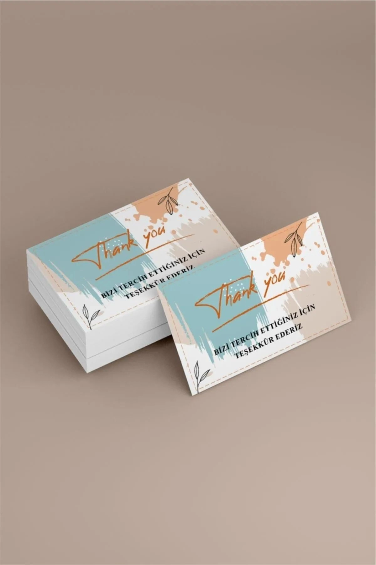 Thank you Fırça Darbeli Tek Yön Baskılı - 50 Adet