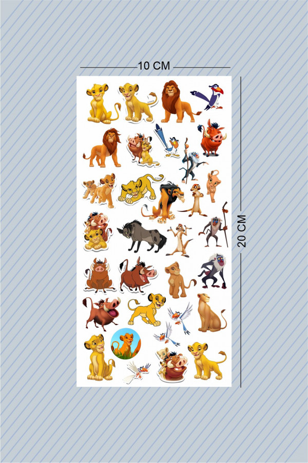 Simba Aslan Sticker 10x20 cm - Kalem, Laptop Defter Suluk Sticker