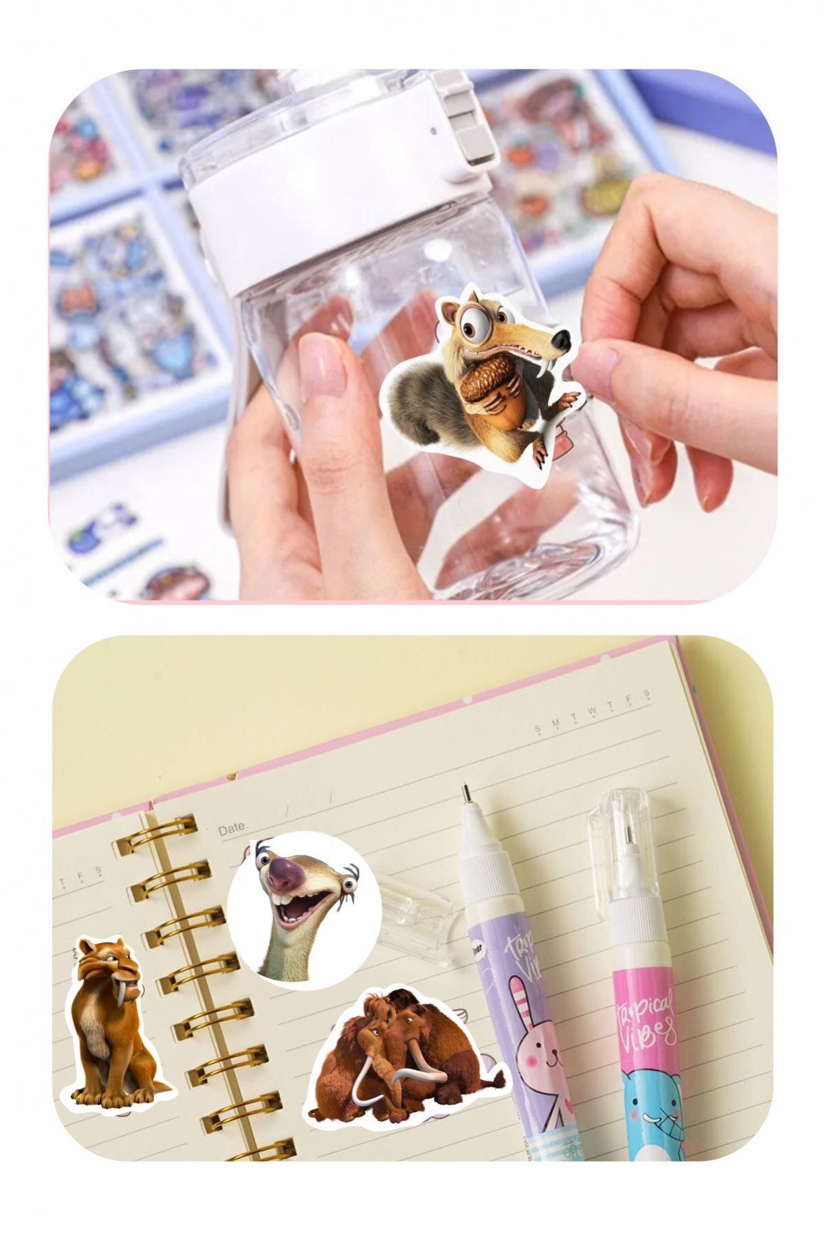 Buz Devri 40 Adet Çıkartma Sticker Seti - Kalem, Laptop Defter Suluk Sticker