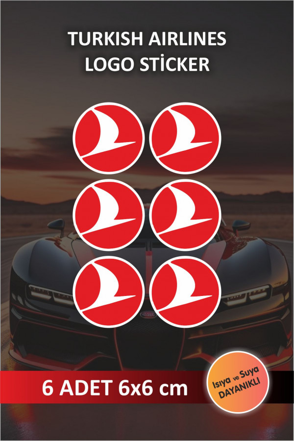 Turkish Airlines Sticker ve Etiket Seti – Araba/Motosiklet Uyumlu, Su Geçirmez 6 Adet Etiket Turkish Airlines Sticker ve Etiket Seti – Araba/Motosiklet Uyumlu, Su Geçirmez 6 Adet Etiket