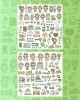 Kawaii Yeşil Renk 110 Adet Anime Çıkartma Sticker Seti - Kalem, Laptop Defter Suluk Sticker