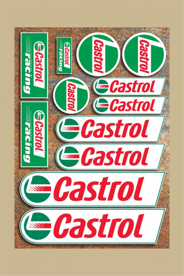 Castrol Sticker ve Etiket Seti – Araba/Motosiklet Uyumlu, Su Geçirmez 12 Adet Etiket Castrol Sticker ve Etiket Seti – Araba/Motosiklet Uyumlu, Su Geçirmez 12 Adet Etiket