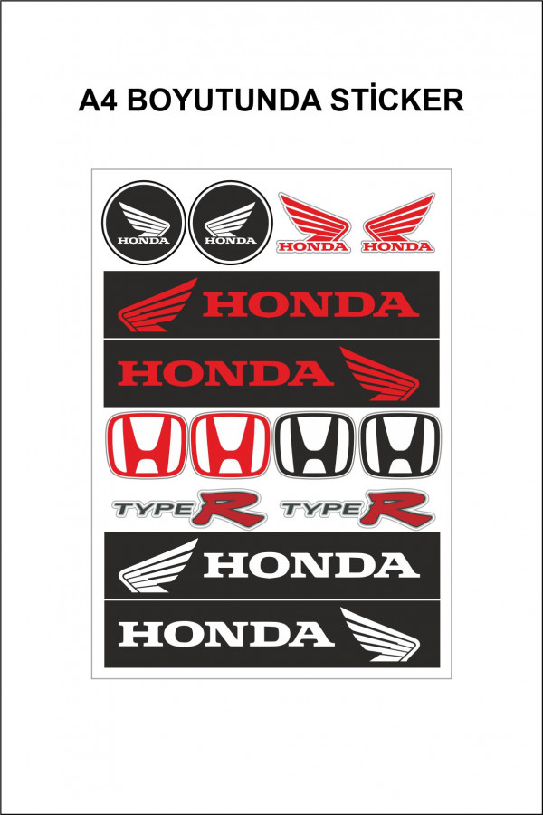 Honda Sticker ve Etiket Seti – Araba/Motosiklet Uyumlu, Su Geçirmez 14 Adet Etiket Honda Sticker ve Etiket Seti – Araba/Motosiklet Uyumlu, Su Geçirmez 14 Adet Etiket