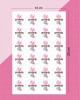 İyi Bayramlar Şeker 24 Adet Süsleme, Hediye, Paketleme Sticker - A5
