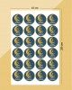 Hayırlı Bayramlar 24 Adet Gold Yeşil Süsleme, Hediye, Paketleme Sticker - A5