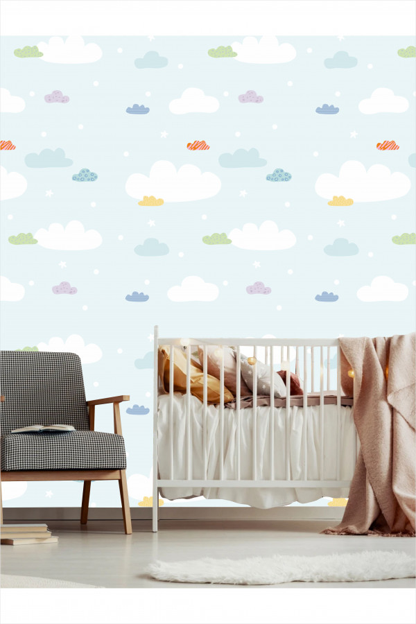 Gökyüzü Çocuk Odası Duvar Kaplama