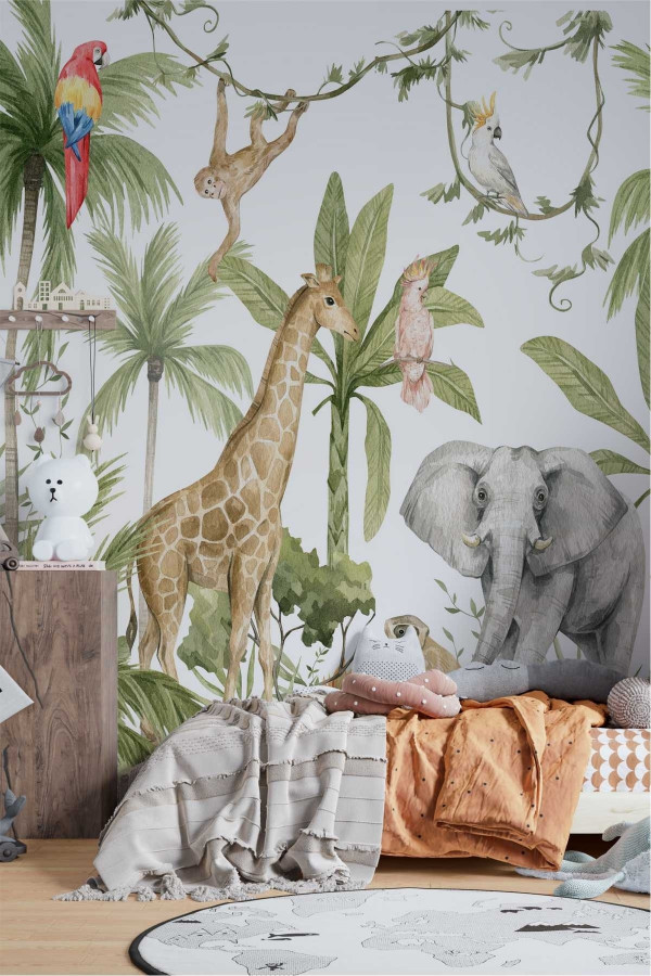 Jungle Animals Duvar Kaplama Folyosu Jungle Animals Duvar Kaplama Folyosu