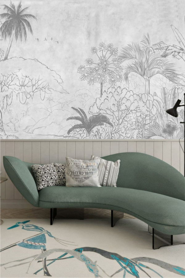 Tropikal Egzotik Duvar Kaplama Folyosu Tropikal Egzotik Duvar Kaplama Folyosu