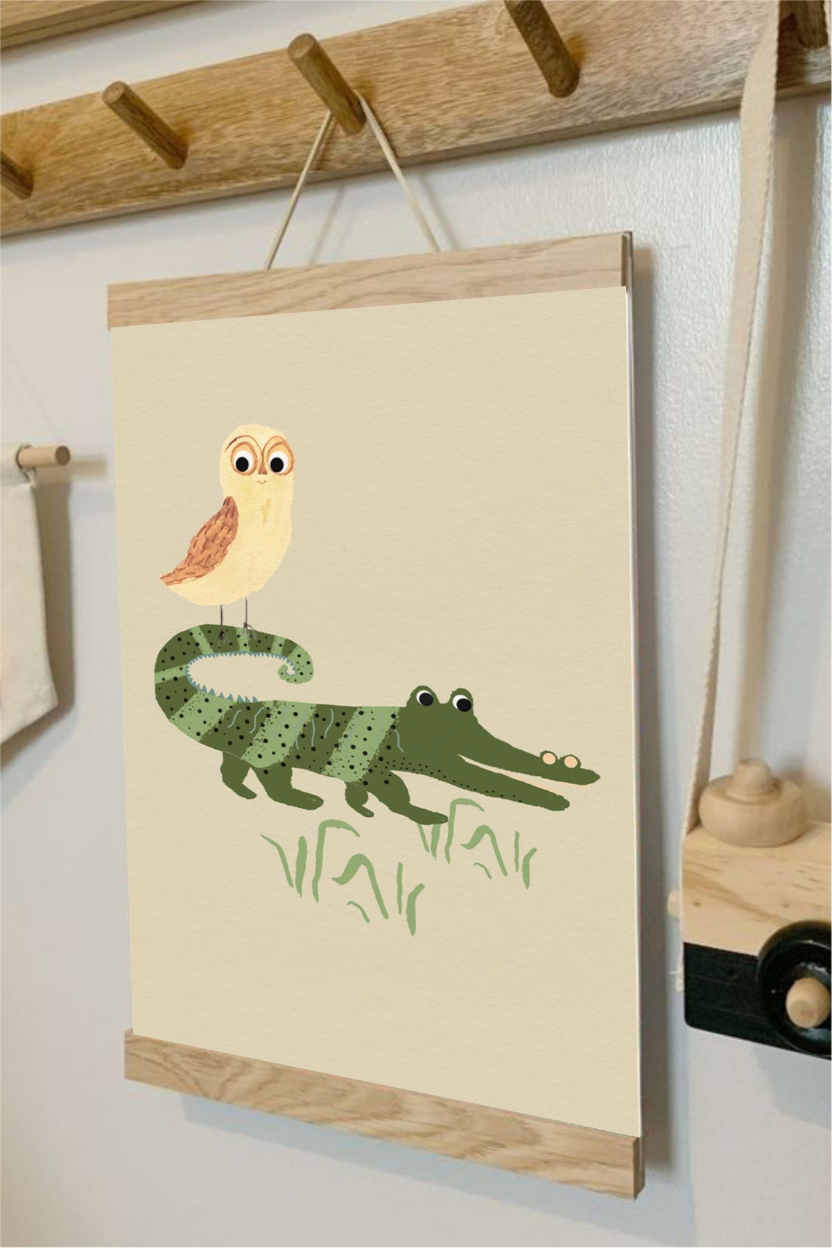 Bob Crocodile Askılı Kanvas Poster