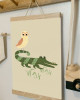 Bob Crocodile Askılı Kanvas Poster