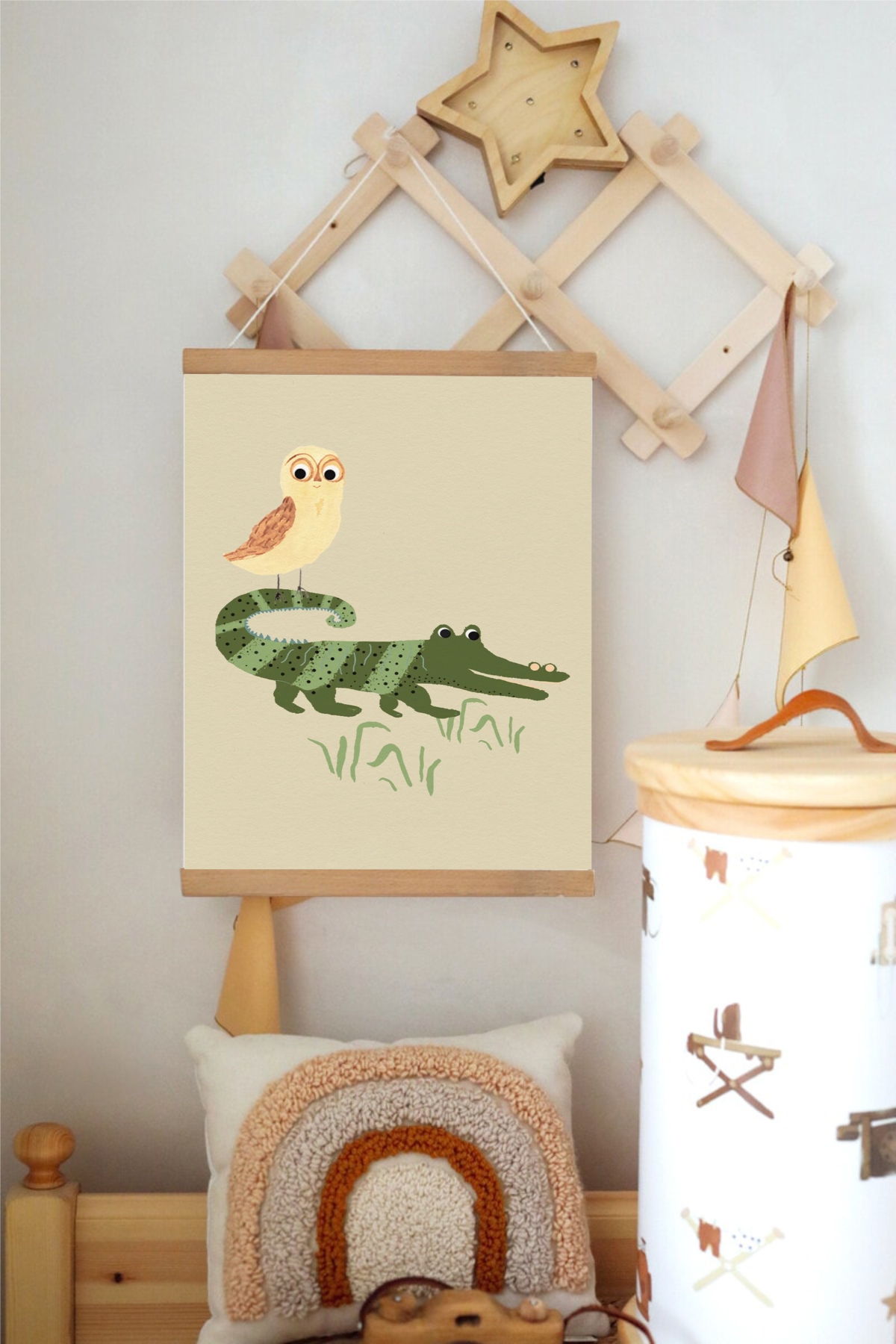 Bob Crocodile Askılı Kanvas Poster
