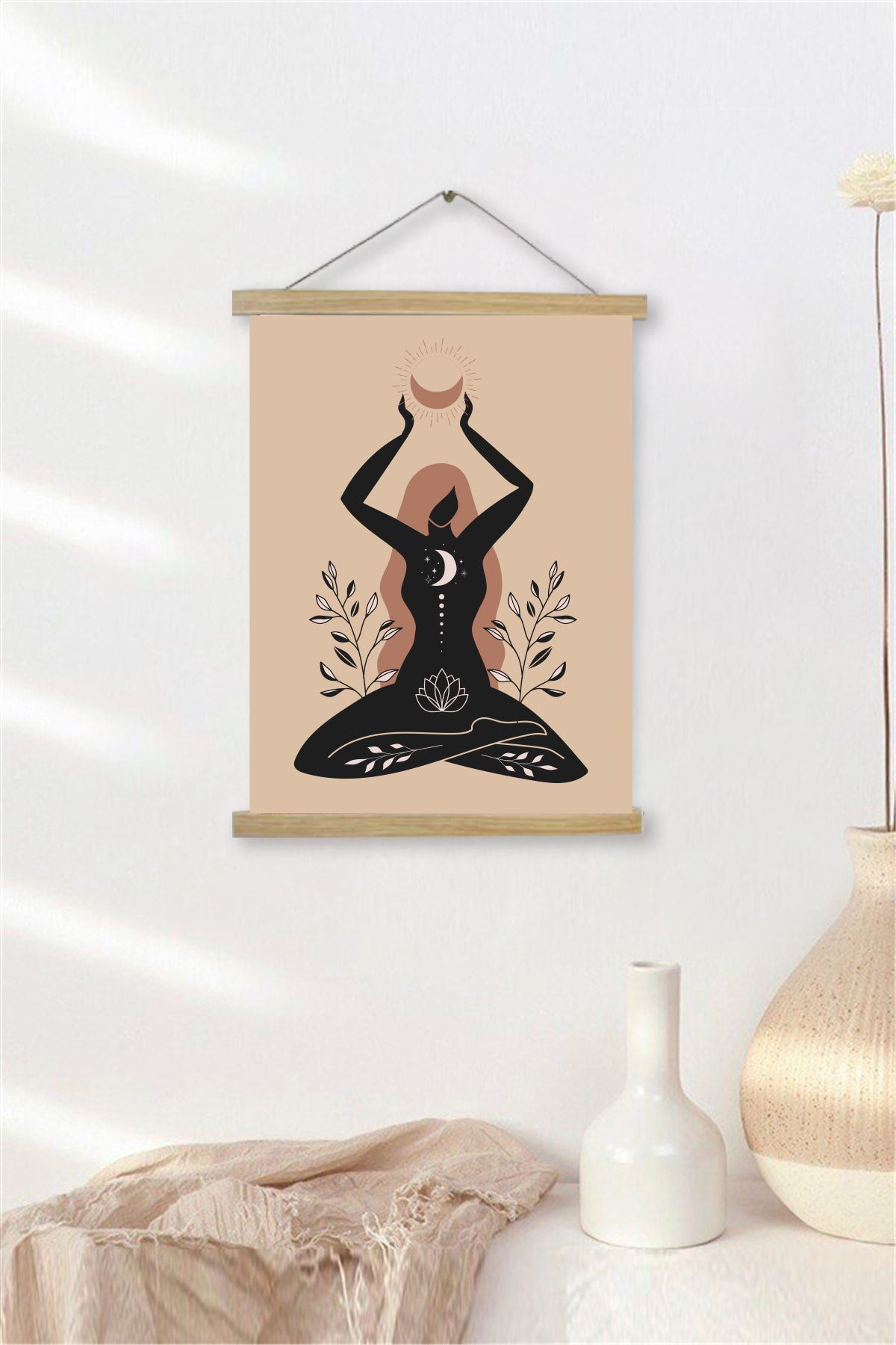 Kadın Bohem Askılı Kanvas Poster
