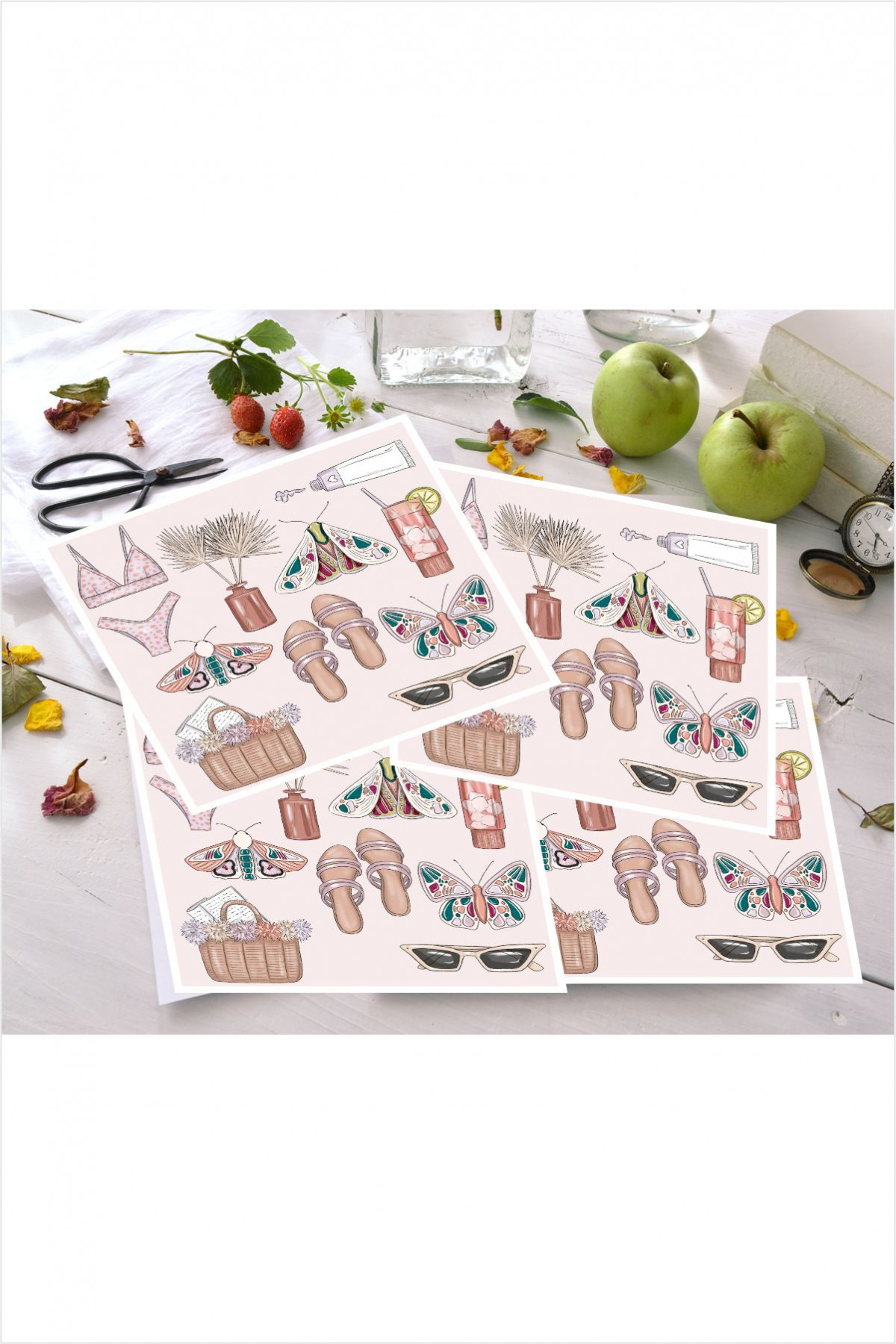 Clipart Koleksiyon Sticker Tekli Set