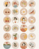 Minimal Desenli Cool Sticker Seti 24 Adet