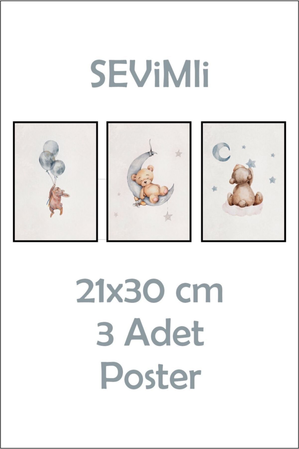 Sevimli Yapışkanlı Poster Seti
