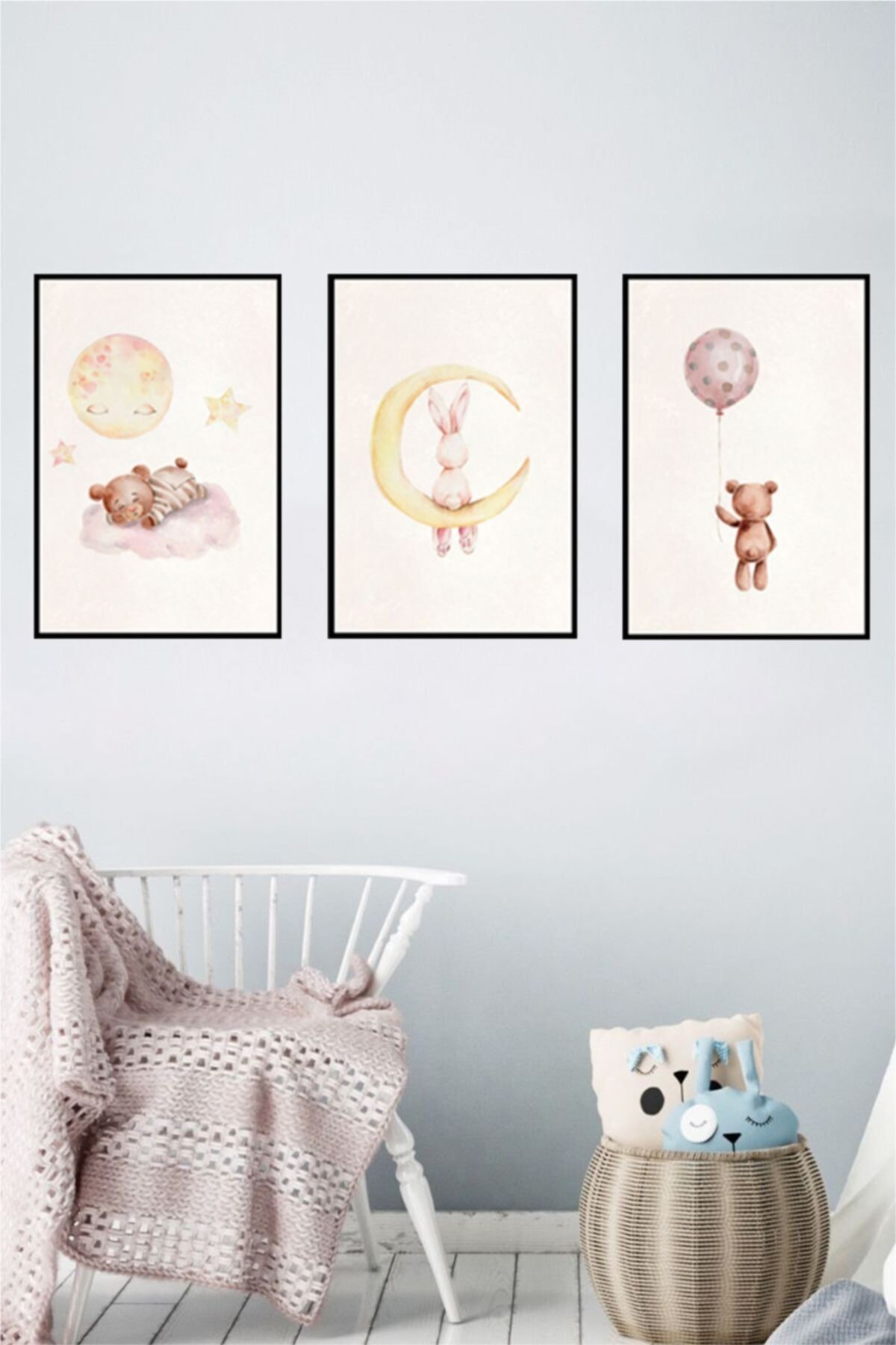 Pembe Yapışkanlı Poster Seti