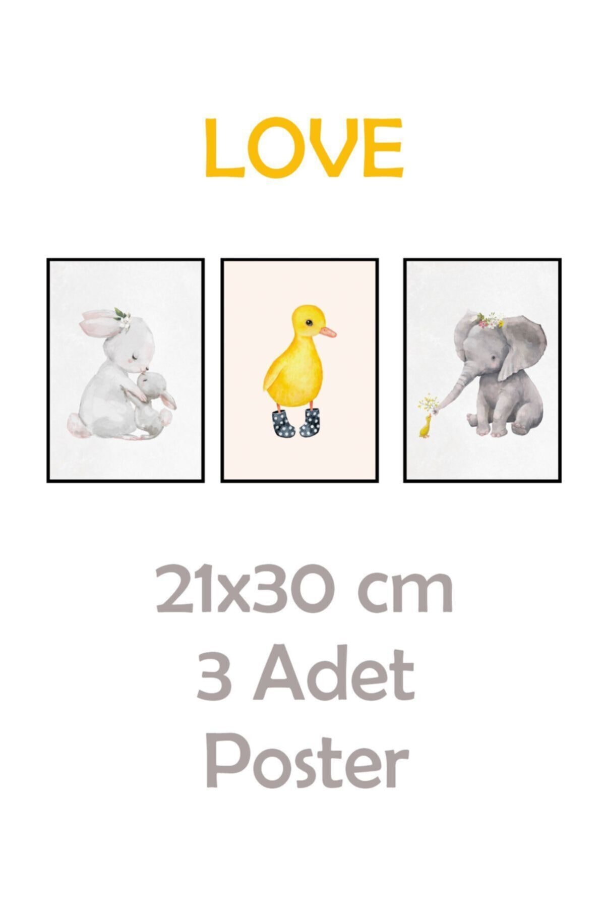 Love Yapışkanlı Poster Seti
