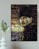 Mustafa Kemal Atatürk Mozaik  Çerçeve görünümlü Yapışkanlı Poster