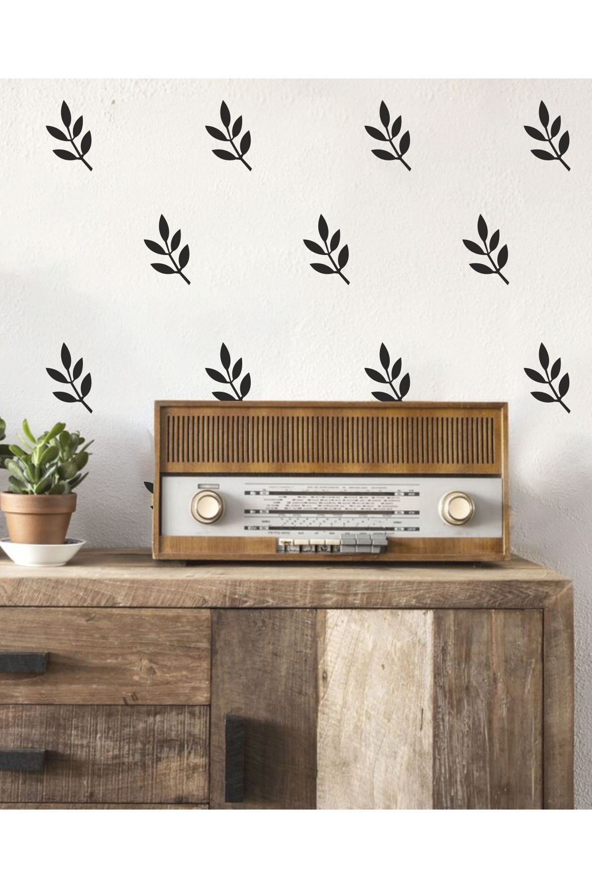 Minimalist Yapraklar Duvar Stickerı