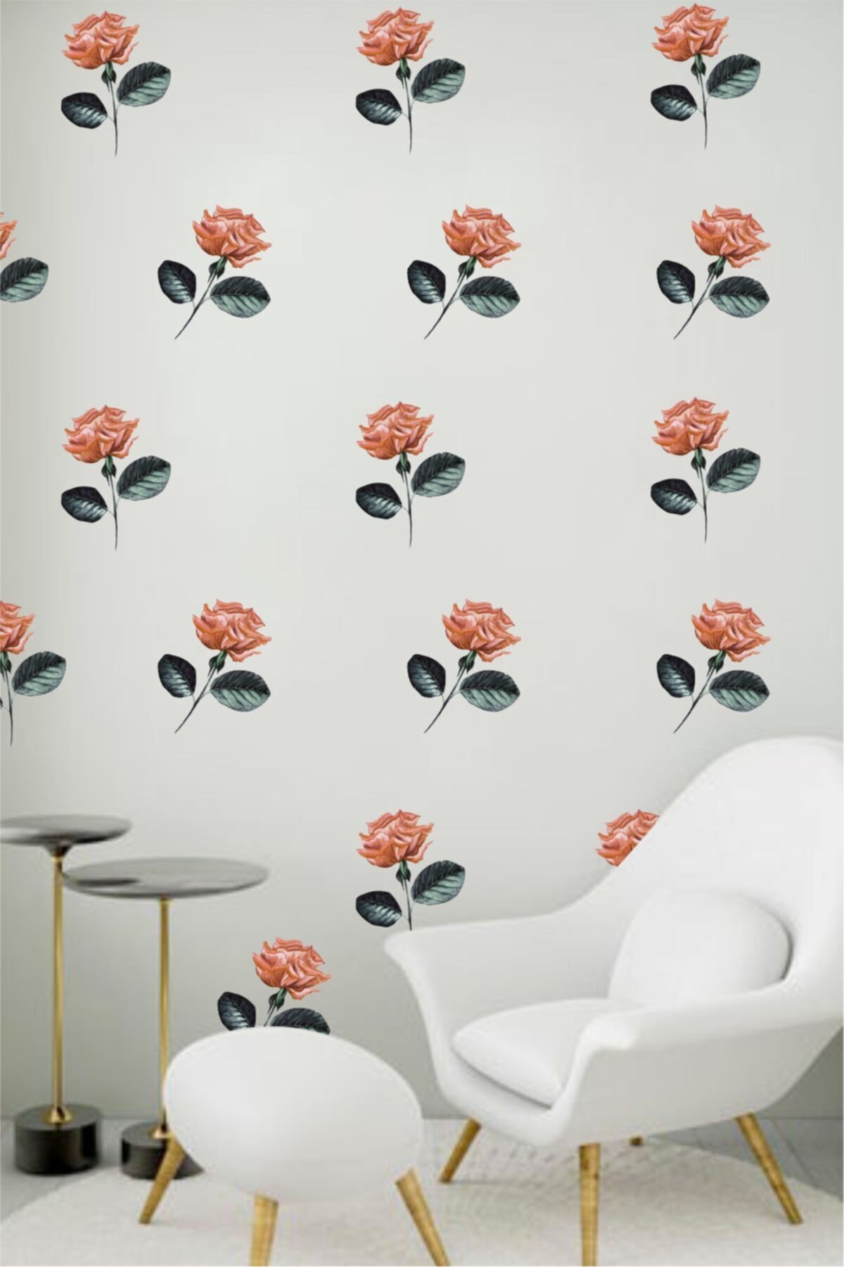 Düşen Güller Duvar Stickerı