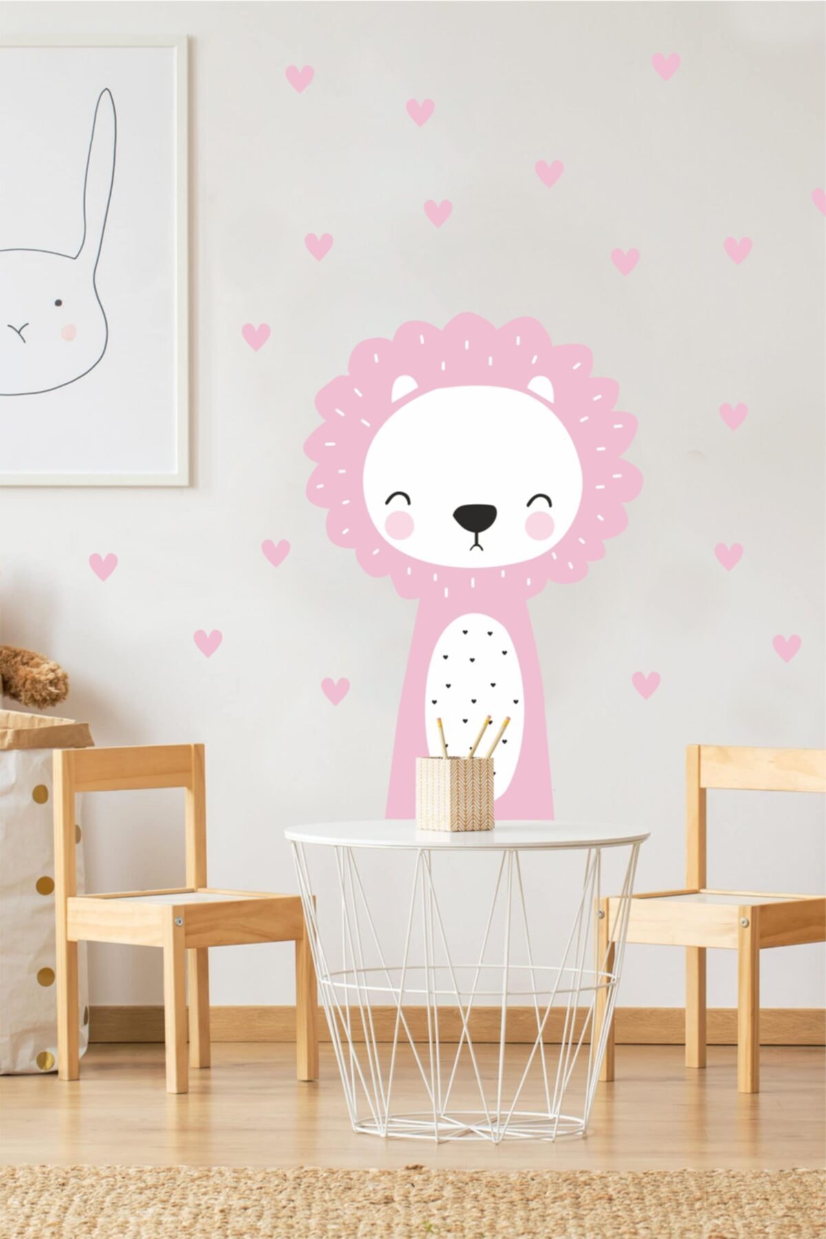 Sevimli Aslan Çocuk Odası Duvar Sticker