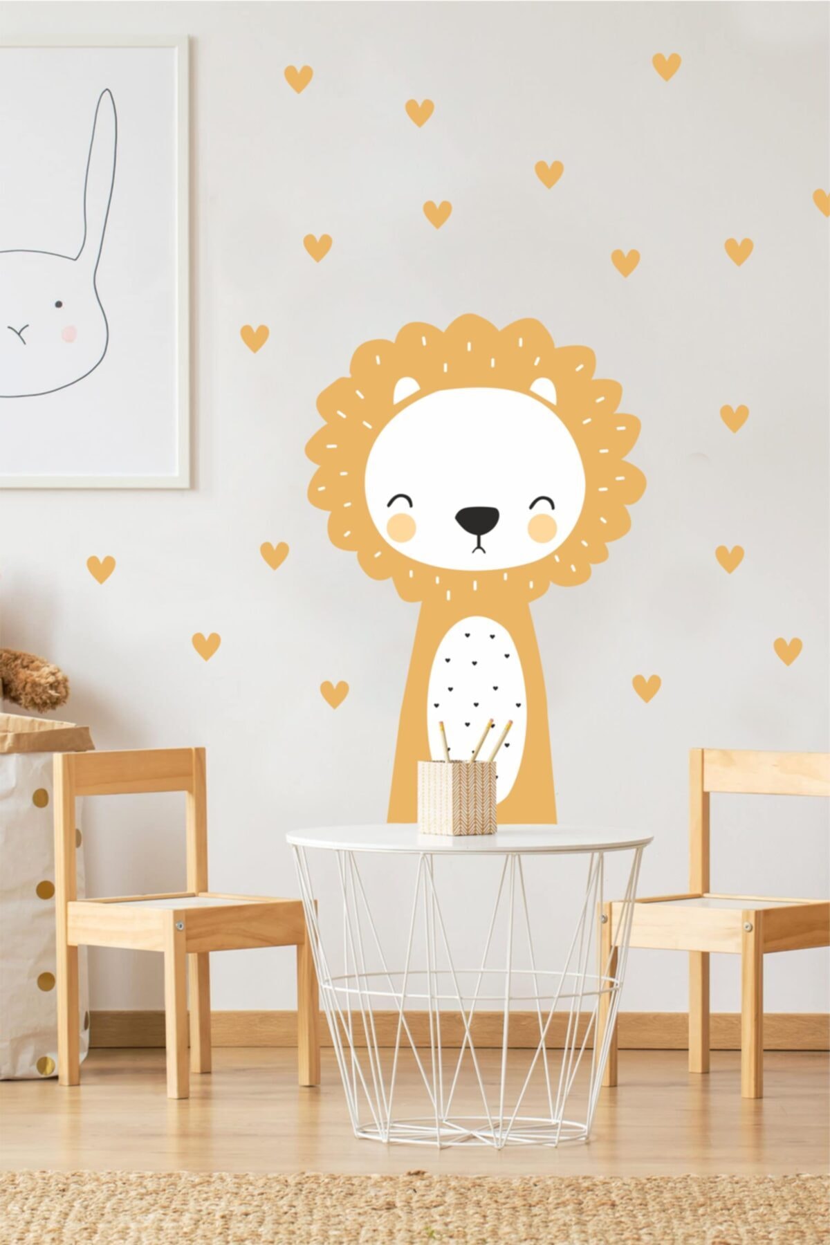 Sevimli Aslan Çocuk Odası Duvar Sticker