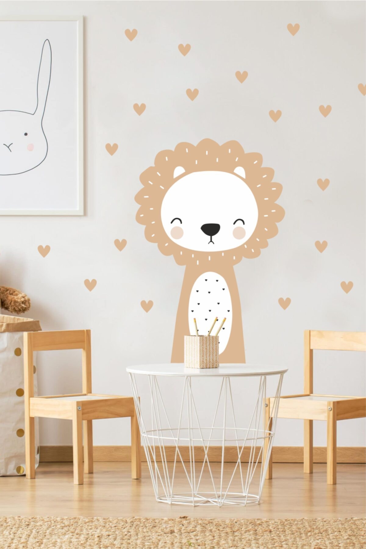 Sevimli Aslan Çocuk Odası Duvar Sticker