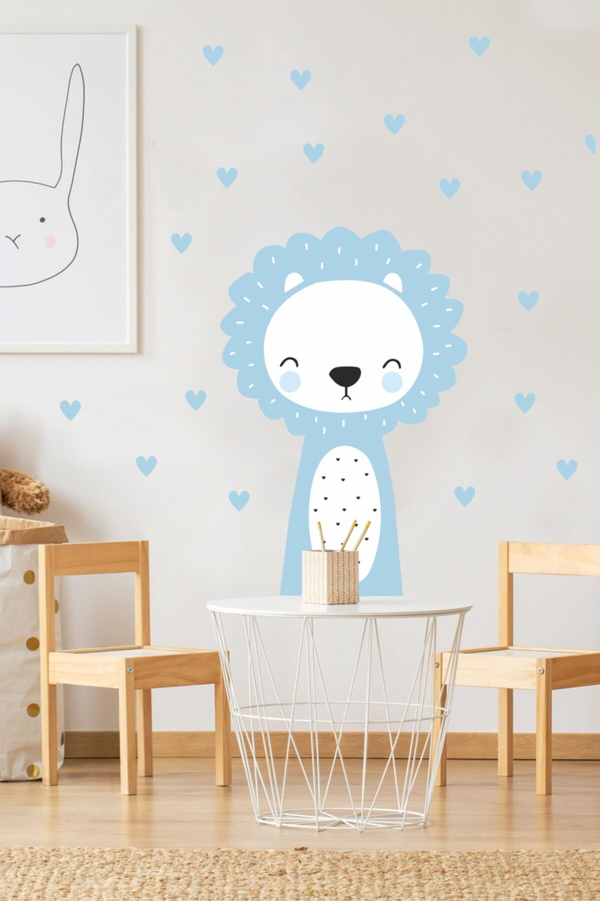Sevimli Aslan Çocuk Odası Duvar Sticker