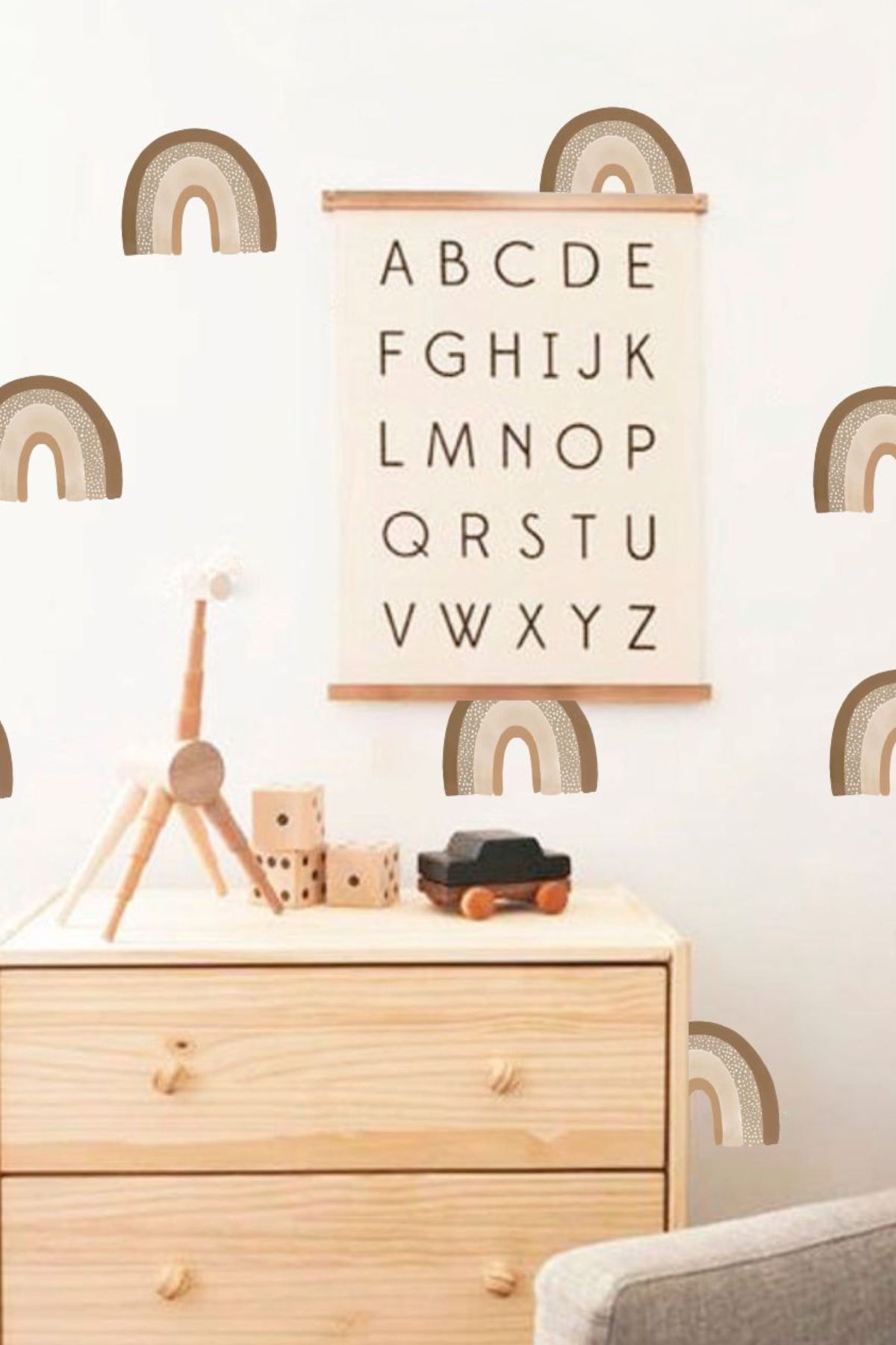 Boho Mini Gökkuşaklar Çocuk Odası Duvar Sticker