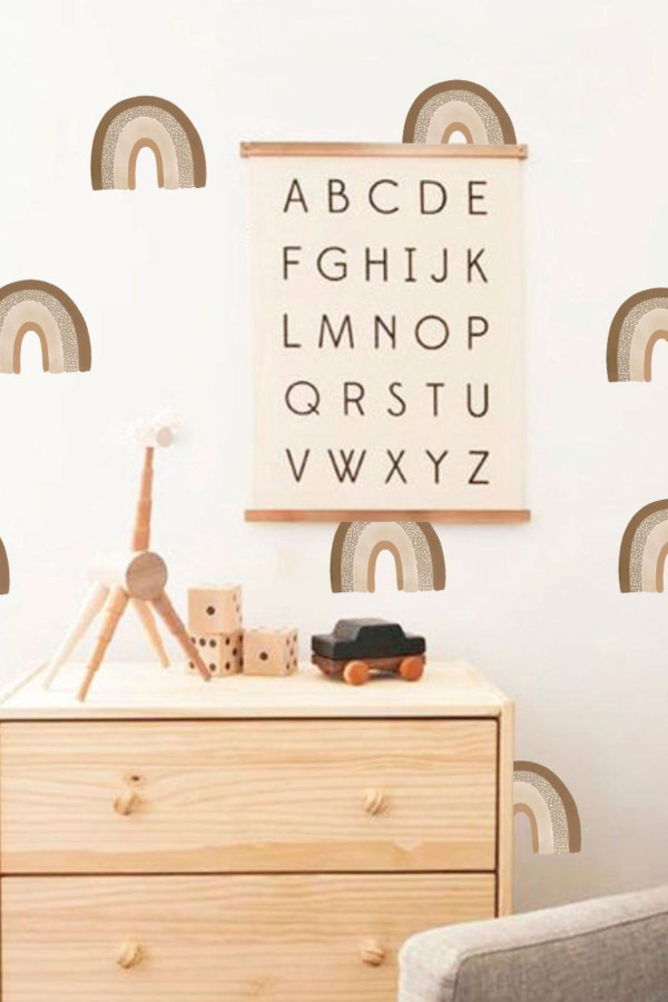 Boho Mini Gökkuşaklar Çocuk Odası Duvar Sticker Boho Mini Gökkuşaklar Çocuk Odası Duvar Sticker