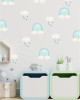 Modern Boho Gökkuşakları Çocuk Odası Duvar Sticker