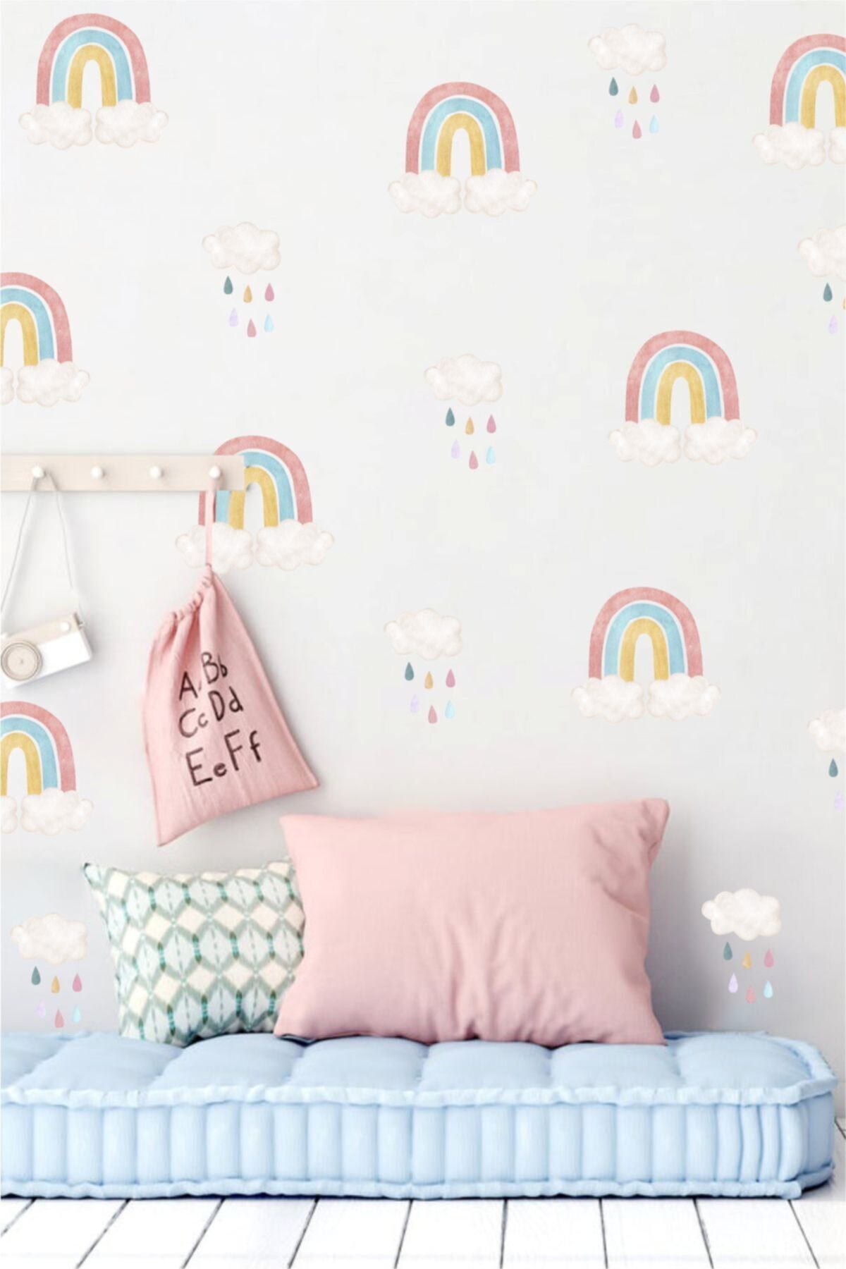 Modern Boho Gökkuşakları Çocuk Odası Duvar Sticker