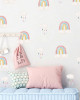 Modern Boho Gökkuşakları Çocuk Odası Duvar Sticker