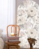 Soft Vintage Flower Bohem Arch Duvar Sticker