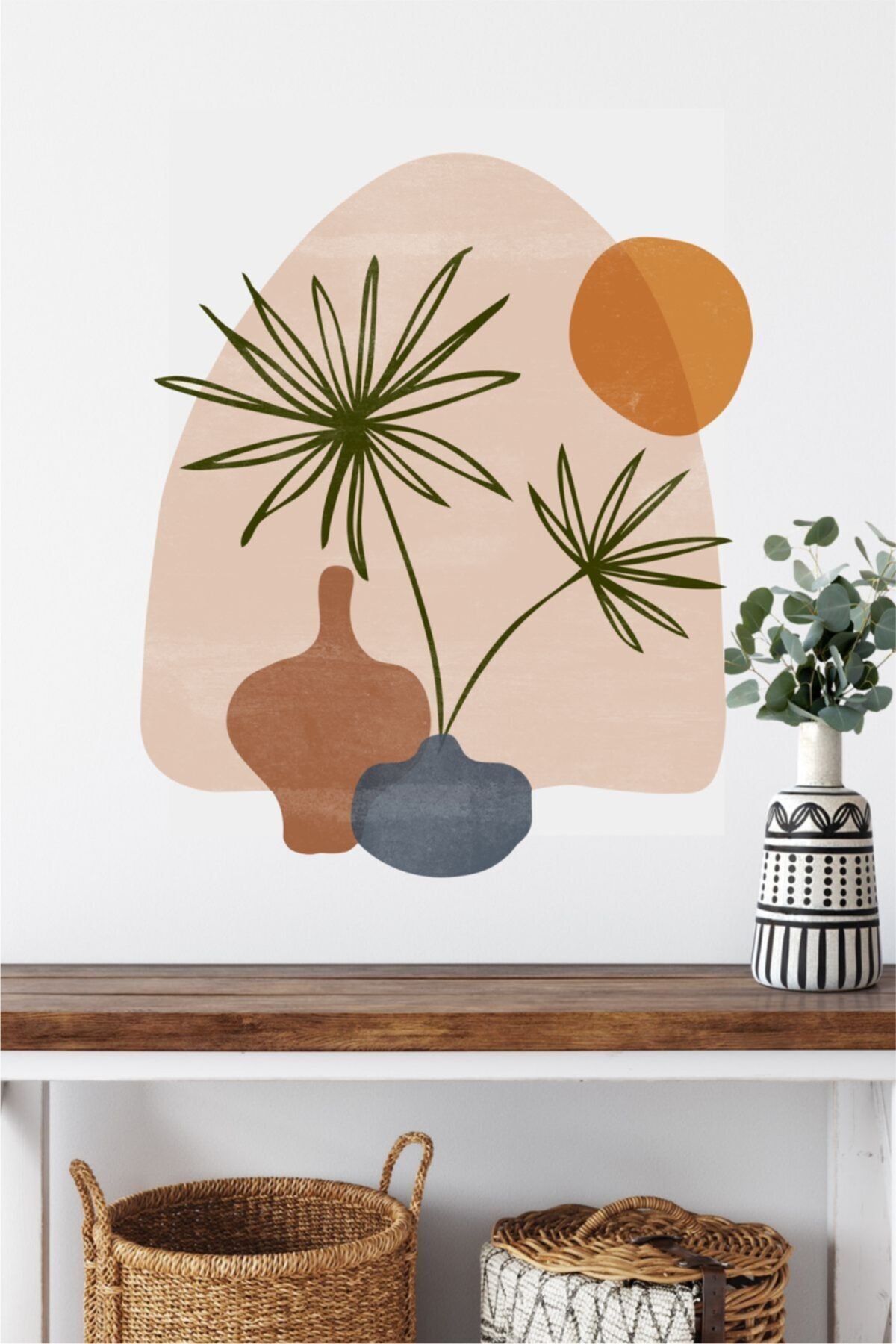 Boho Botanik Yaprak Duvar Sticker