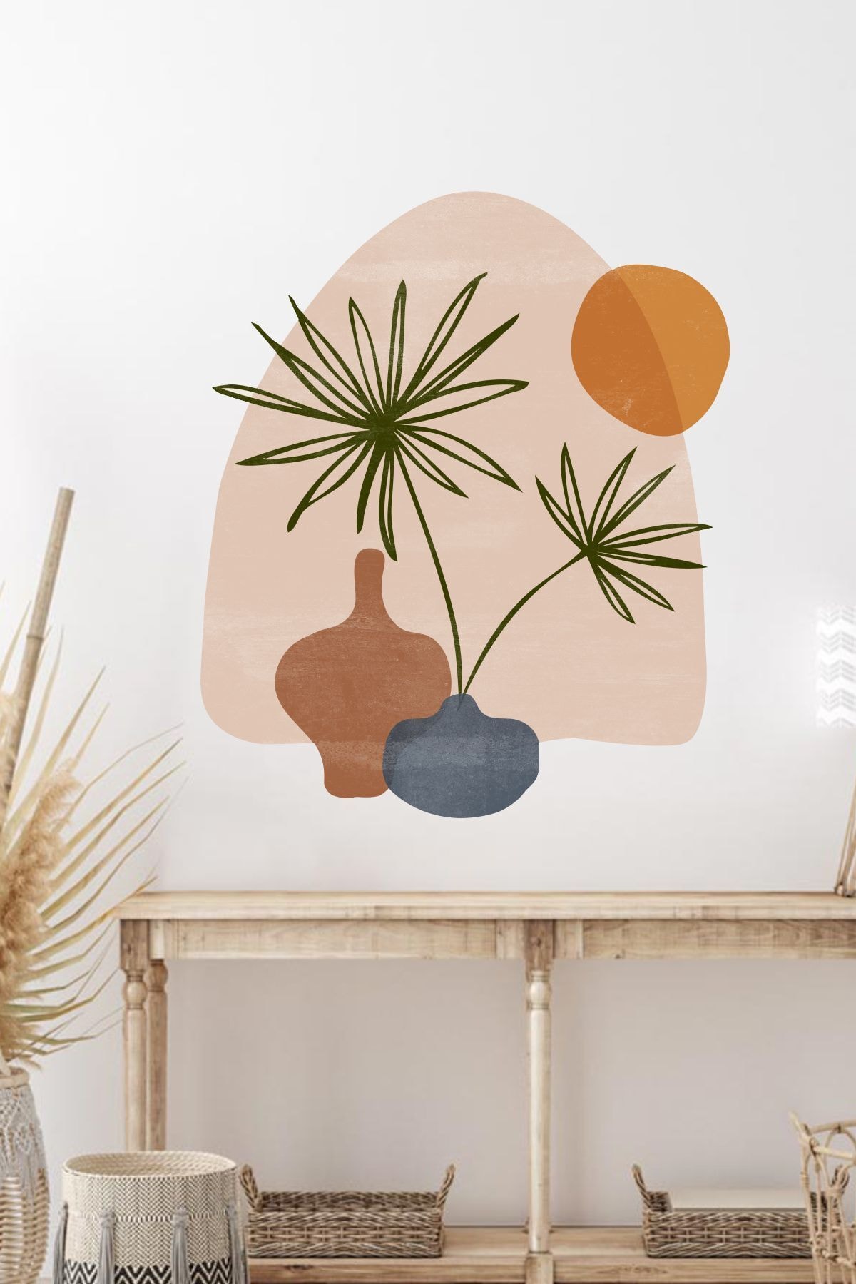 Boho Botanik Yaprak Duvar Sticker