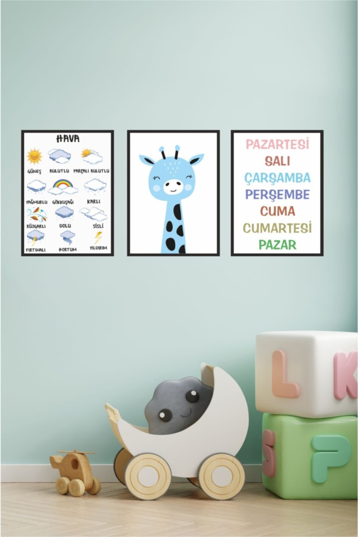 Eğitici Yapışkanlı Poster Seti