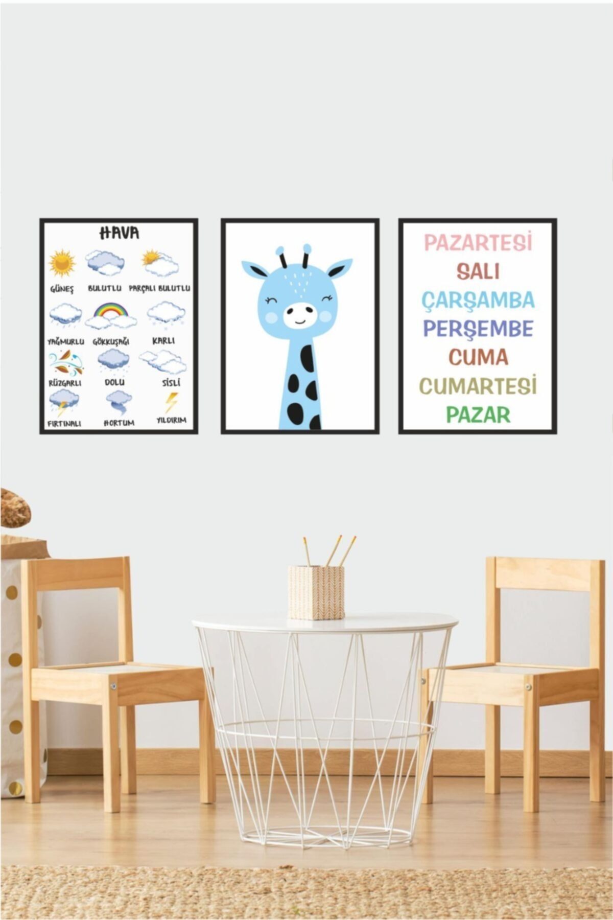 Eğitici Yapışkanlı Poster Seti