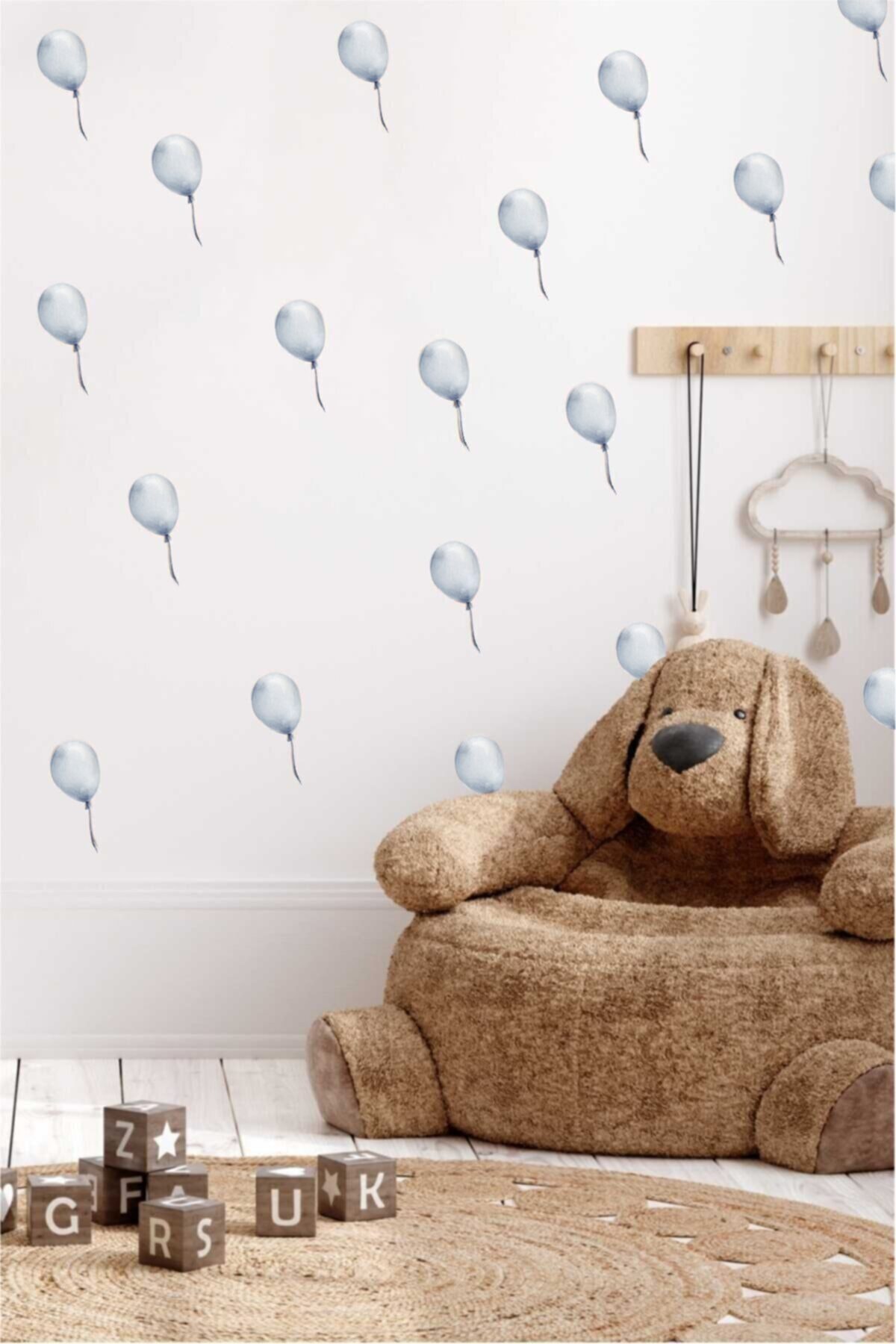 Soft Mavi Balonlar Duvar Stickerı