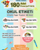 Powerpuff Girls İsme Özel Etiket Kalem, defter, suluk etiketi 180 adet
