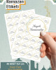 Hayırlı Ramazanlar 48 Adet 4 cm Etiket, Ramazan Süsleme, Hediye, Paketleme Sticker