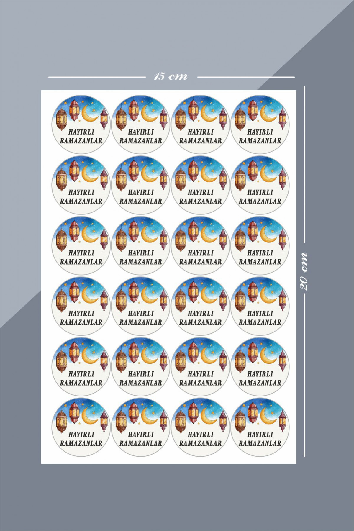 Renkli Hayırlı Ramazanlar Ramazan Süsleme, Hediye, Paketleme Sticker - A5