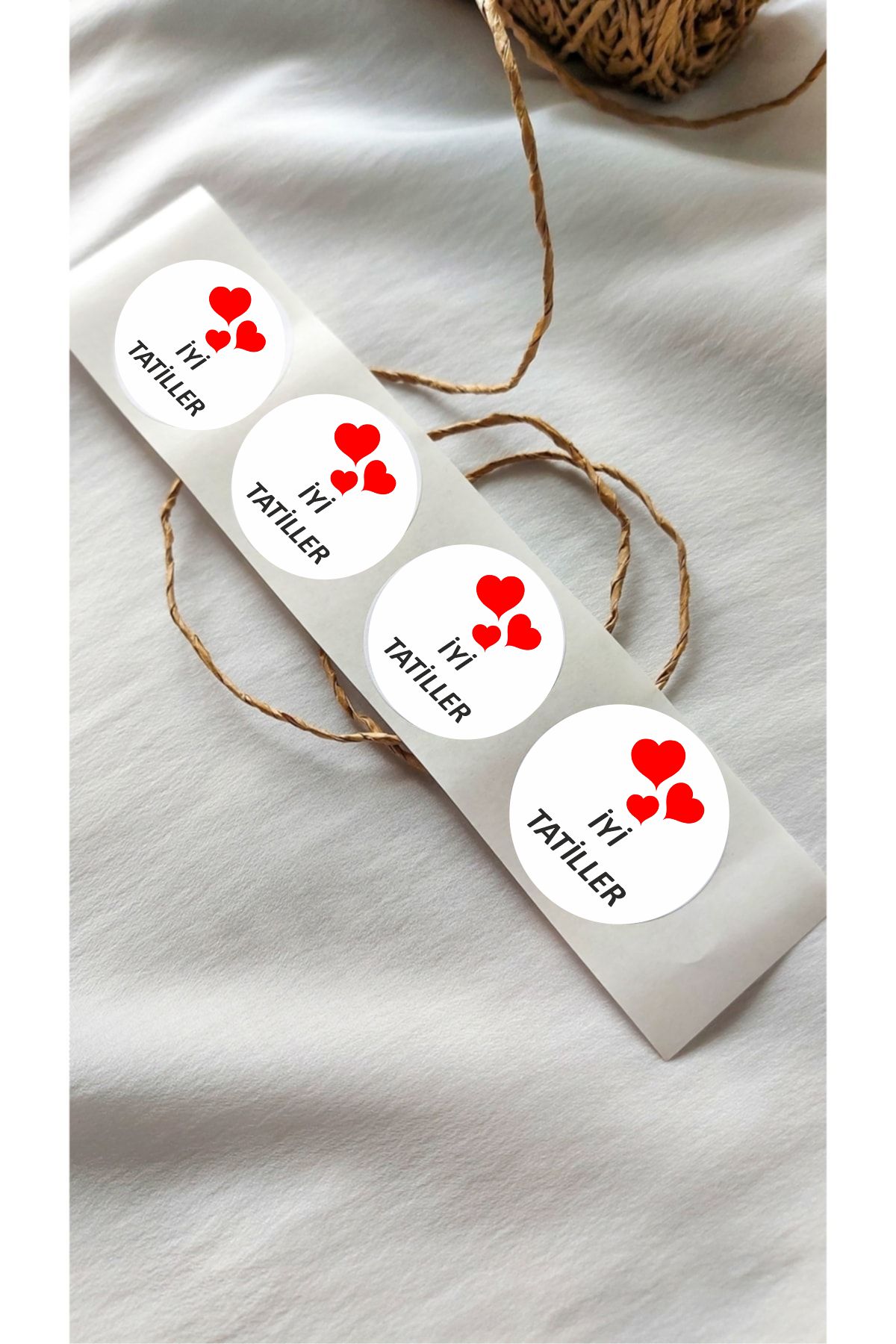 İyi Tatiller Kalp Temalı Sticker 24 Adet, Öğretmen Etiketi Okul Hediye