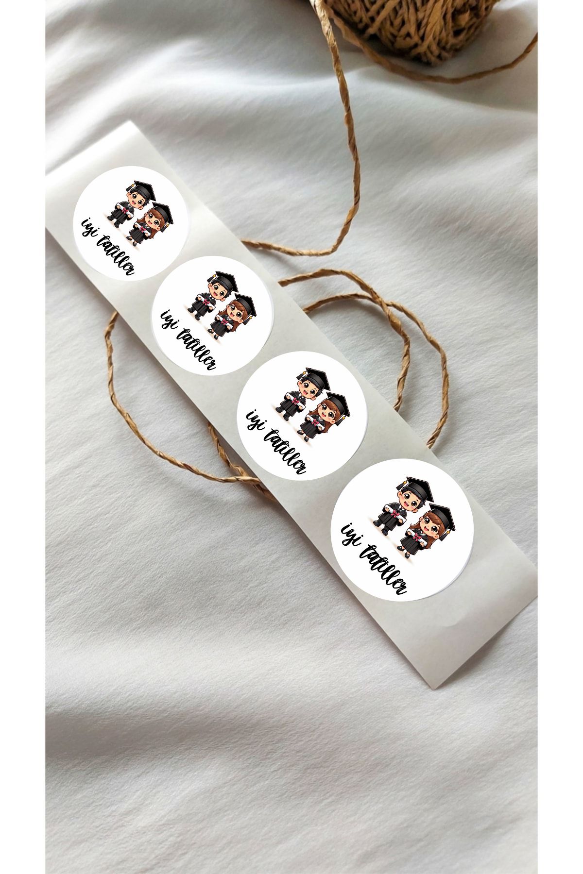 İyi Tatiller Mezun Çocuk Temalı Sticker 24 Adet, Öğretmen Etiketi Okul Hediye