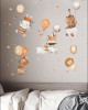 Sevimli Balonlu Hayvancıklar Çocuk Odası Duvar Sticker 50x100 cm