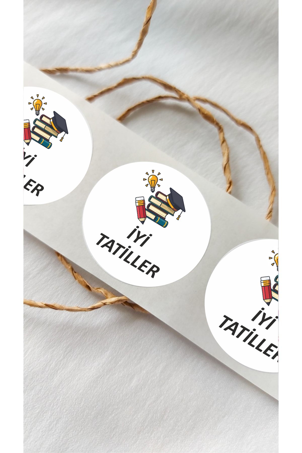 İyi Tatiller Kitap Temalı Sticker 24 Adet, Öğretmen Etiketi Okul Hediye