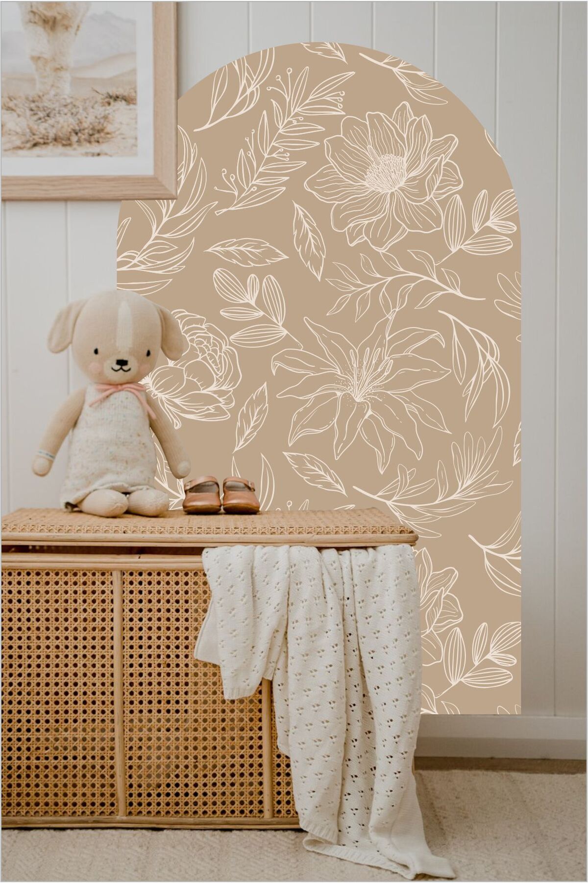 Soft Bloom Floral Duvar Sticker - Bohem Desen