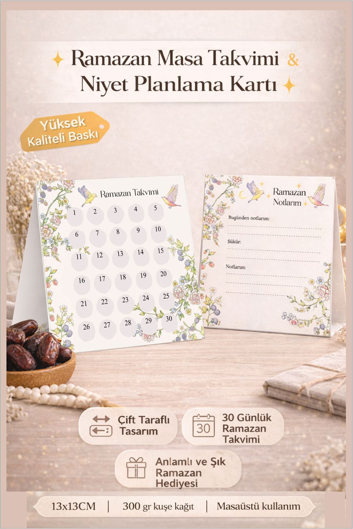 Masaüstü Ramazan Takvimi, Planlayıcı, Notluk