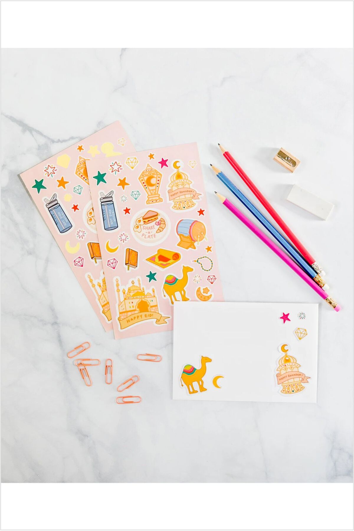 Pastel Ramazan Rüyası 2 Sayfa – Mini Sticker Seti 10x15 cm