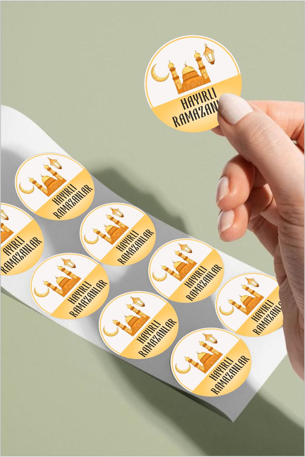 Ramazan Etiket Tasarım, Ramazan Süsleme, Hediye, Paketleme Sticker - 24 Adet